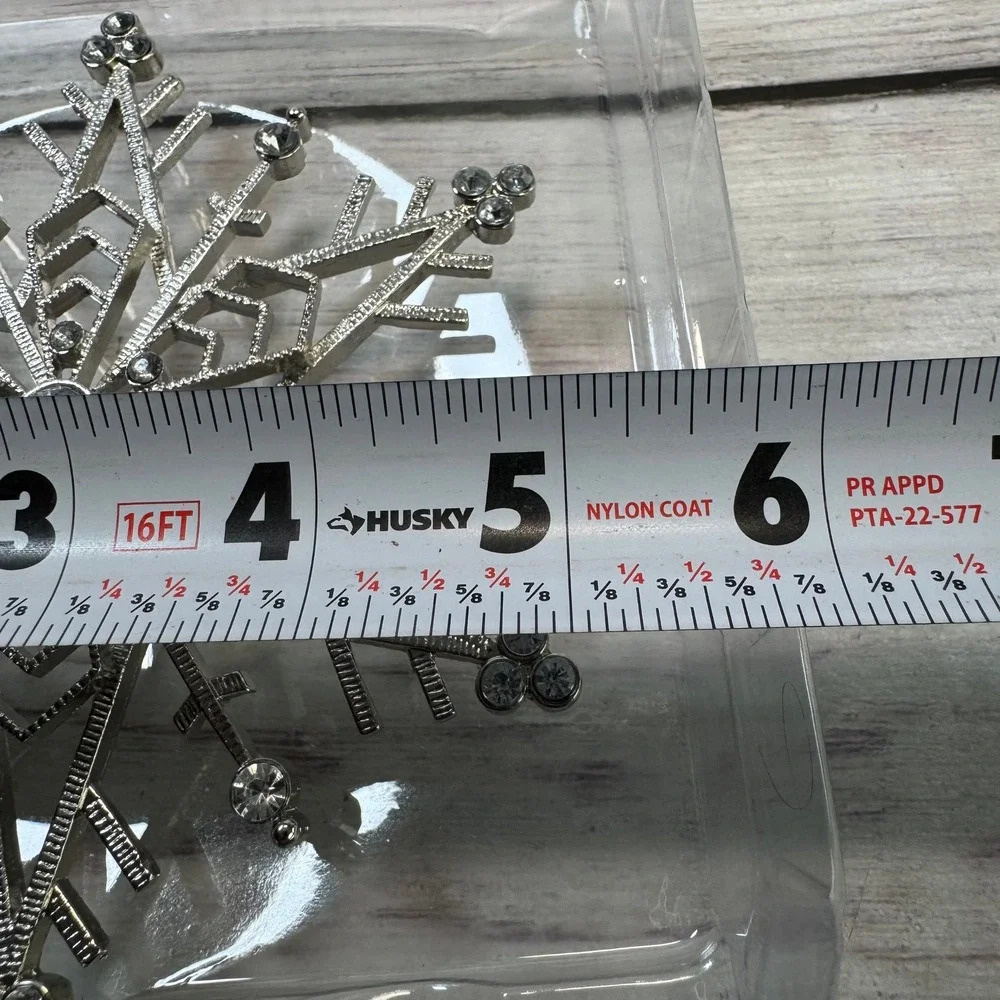 Wild Eye Designs Snowflake Wine Stopper Extra Large Silver Rhinestone Christmas